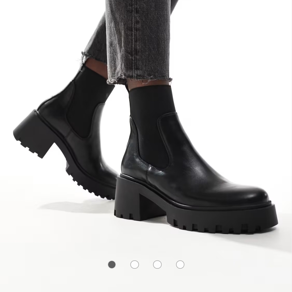 ASOS Black Chunky Heeled Boots
